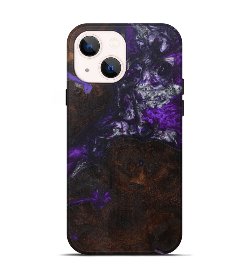 iPhone 13 Wood+Resin Live Edge Phone Case - Feliza (Purple, 594814)