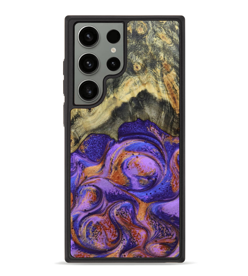 Galaxy S23 Ultra Wood+Resin Phone Case - Laylani (Purple, 623021)