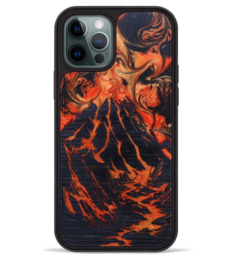 iPhone 12 Pro Max Wood+Resin Phone Case - Roxie (Lava, 626060)
