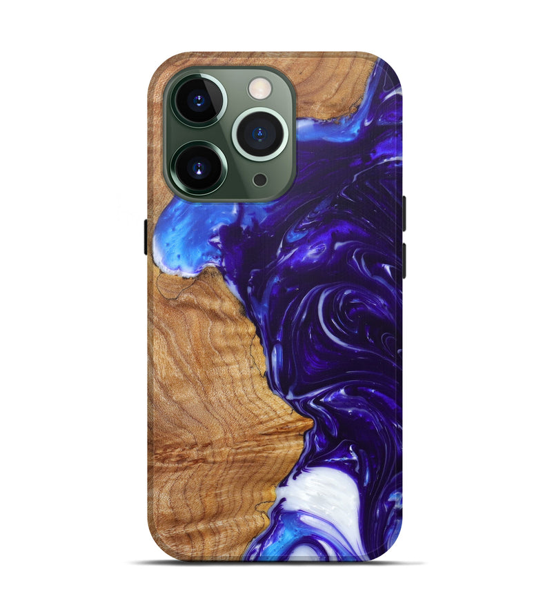 iPhone 13 Pro Wood+Resin Live Edge Phone Case - Brittni (Purple, 608605)