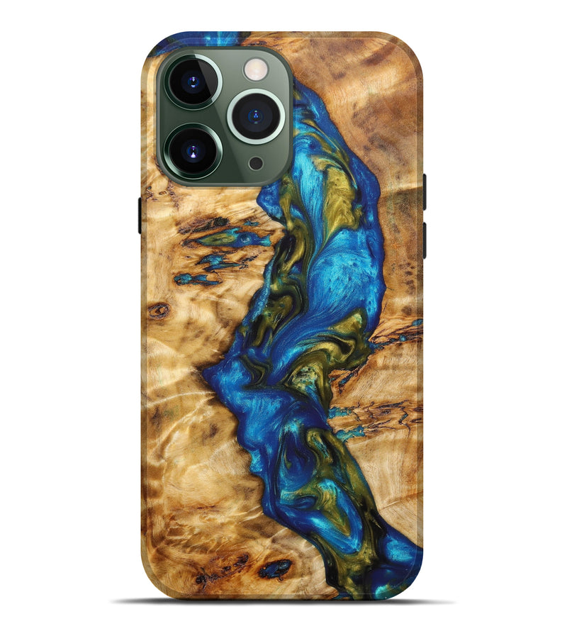 iPhone 13 Pro Max Wood+Resin Live Edge Phone Case - Dimitri (Artist Pick, 632227)