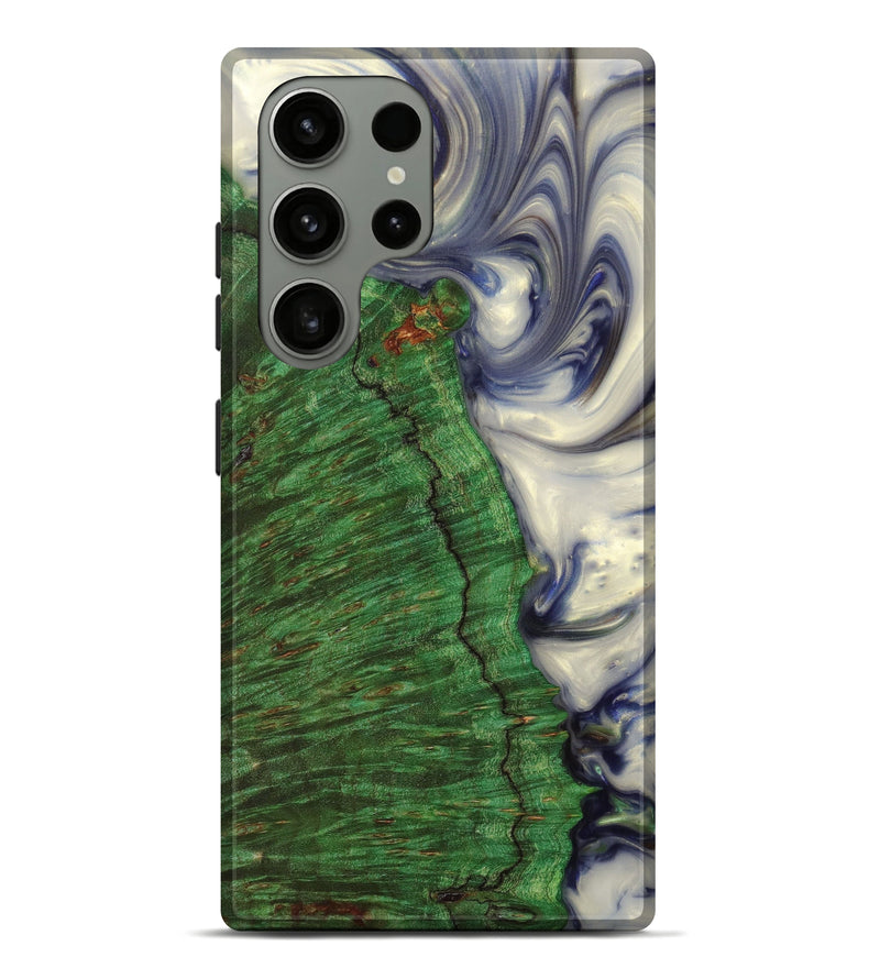 Galaxy S23 Ultra Wood+Resin Live Edge Phone Case - Cory (Blue, 623695)