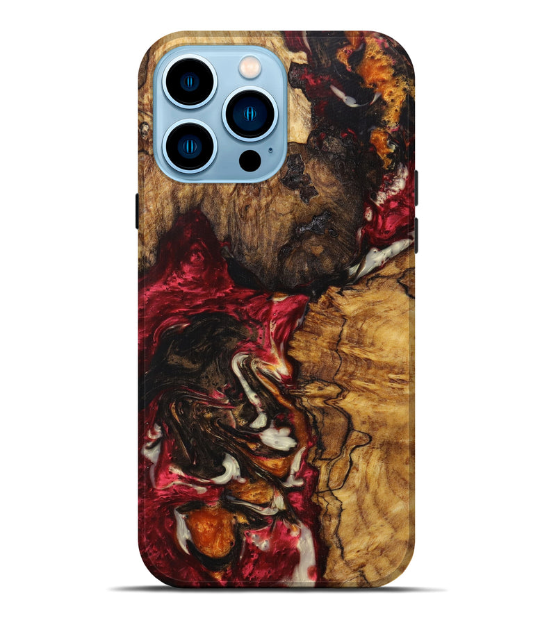 iPhone 14 Pro Max Wood+Resin Live Edge Phone Case - Tamika (Artist Pick, 614978)