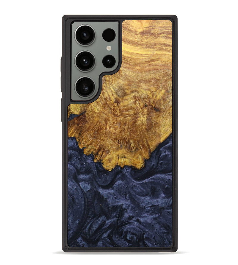 Galaxy S23 Ultra Wood+Resin Phone Case - Rohan (Black & White, 630955)