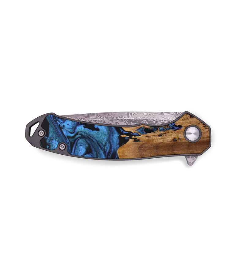 EDC Wood+Resin Pocket Knife - Rochelle (Blue, 645154)
