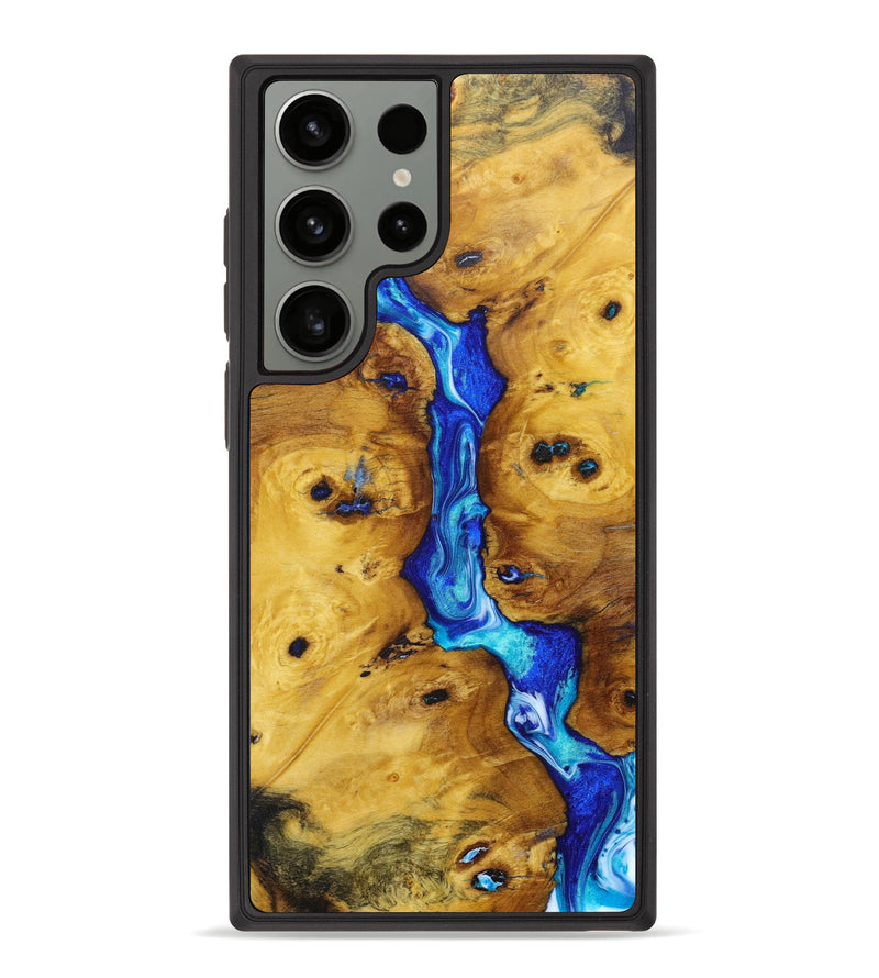 Galaxy S23 Ultra Wood+Resin Phone Case - Lamont (Blue, 632085)
