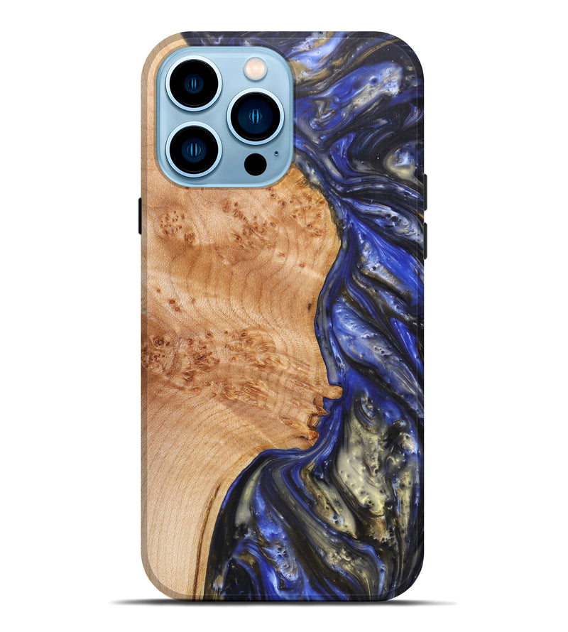 iPhone 14 Pro Max Wood+Resin Live Edge Phone Case - Kaiden (Artist Pick, 620730)