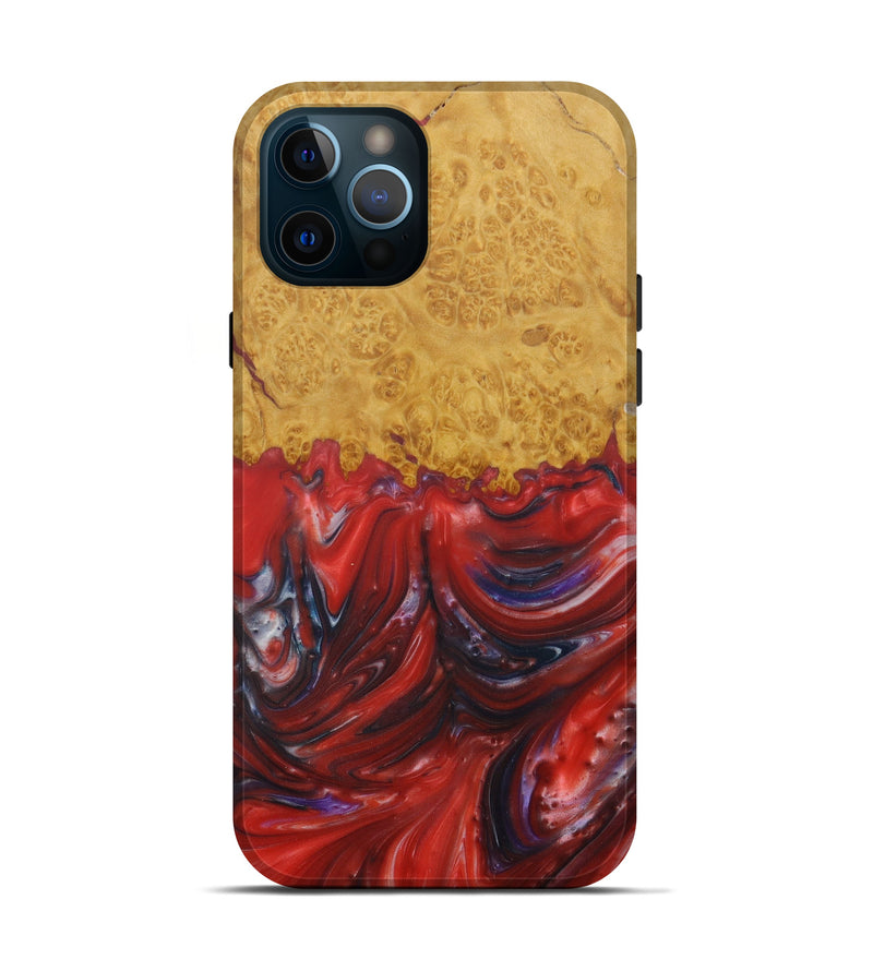 iPhone 12 Pro Wood+Resin Live Edge Phone Case - Marit (Graffiti, 567931)